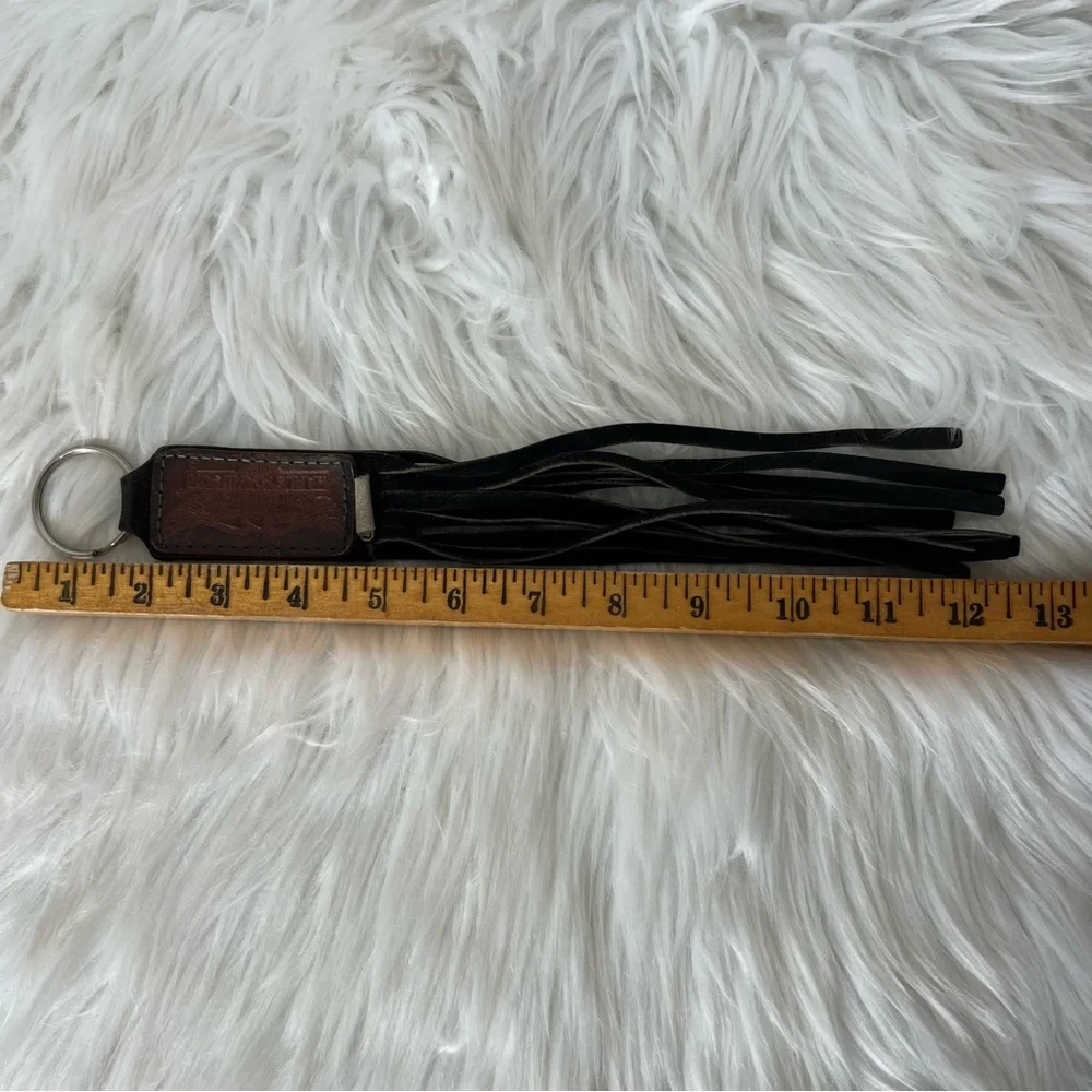 Harley-Davidson Vintage Leather Fringe Leather Tassel Keychain Bikercore Moto
